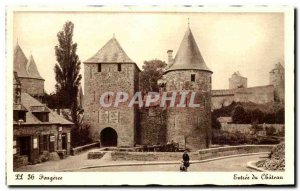 Old Postcard Fougeres Entree Du Chateau