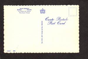 QC Justice Court House Baie Comeau Quebec Canada Postcard Carte Postale