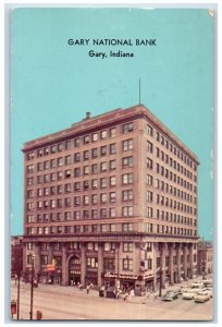 1958 Gary National Bank Building Cars Street View Gary Indiana IN Postcard