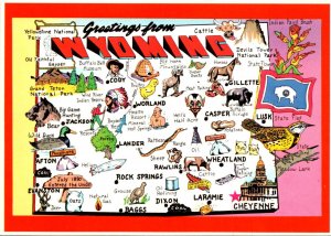 Wyoming Greetings With Map Of The Equality State