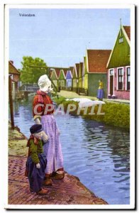 Old Postcard Netherlands Volendam Folklore Costume