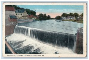 1919 Mousam River Near The Dam Kennebunk Maine ME Posted Antique Postcard 