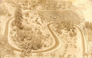 RPPC Real Photo,Rowena Loops, Columbia River Why, OR Family Message,Old Postcard