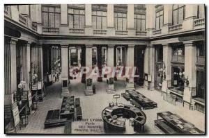 Old Postcard Bank Credit Lyonnais Paris Main Hall