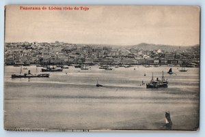 Portugal Postcard Panorama of Lisbon Overlooking the Tejo c1910 Antique