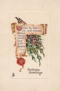 Welscombe Railway Station 1910 Postmark Birthday Greetings Postcard