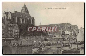 Postcard Old Church and the Yacht Harbor