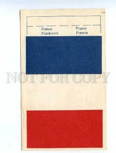 179774 FRANCE flag old paper flag card 1957 year