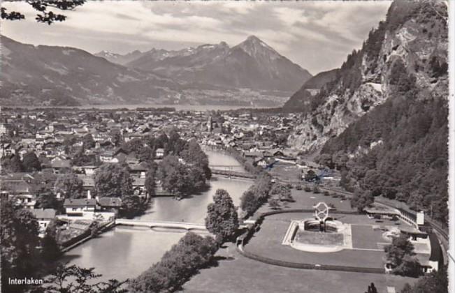 Switzerland Interlaken Strandbad mit NiesenTotalansicht Photo