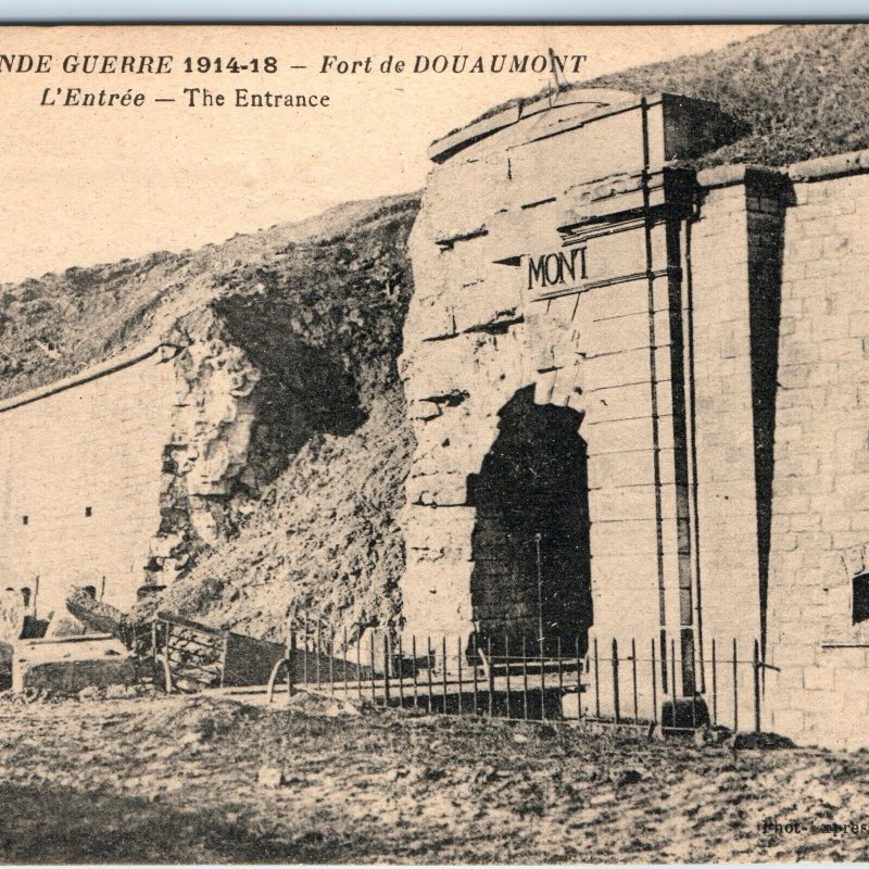 c1910s Douaumont, France Fort Entrance WWI Battle Verdun Ruins Damage A357