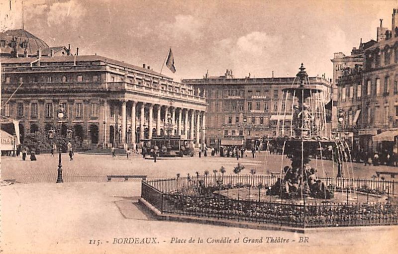 Place de la Comedie et Grand Theatre Bordeaux France Unused 