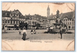 Braunschweig Lower Saxony Germany Postcard Hagenmarkt Town Square c1905