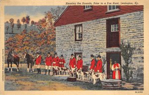 Blessing the Hounds Prior to a Fox Hunt Lexington, Kentucky USA