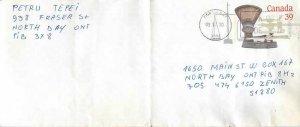 Entier Postal Stationery Canada Post Balance Dayton North Bay