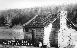Branson Missouri~Wash Gibbs Cabin on Roark~Shepherd of the Hills~c1950s RPPC