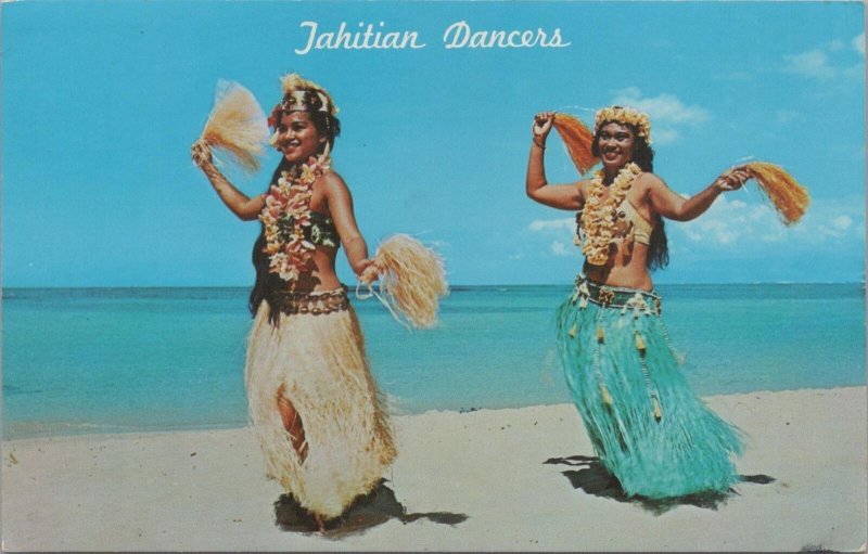 Postcard Hawaii Tahitian Dancers Kodak Hula SHow Honolulu Hawaii 1985