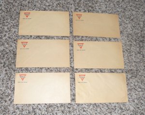 Lot Of (6) ANTIQUE YMCA WITH THE COLORS ADVERTISING ENVELOPES PAPER (J4)