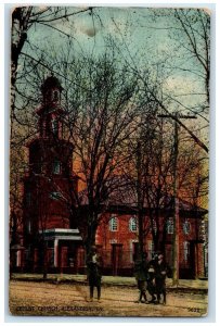 c1910's Christ Church Scene Street Alexandria Virginia VA Antique  Postcard