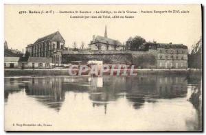 Old Postcard Redon Institution St Sauveur College for the Vilaine Former ramp...