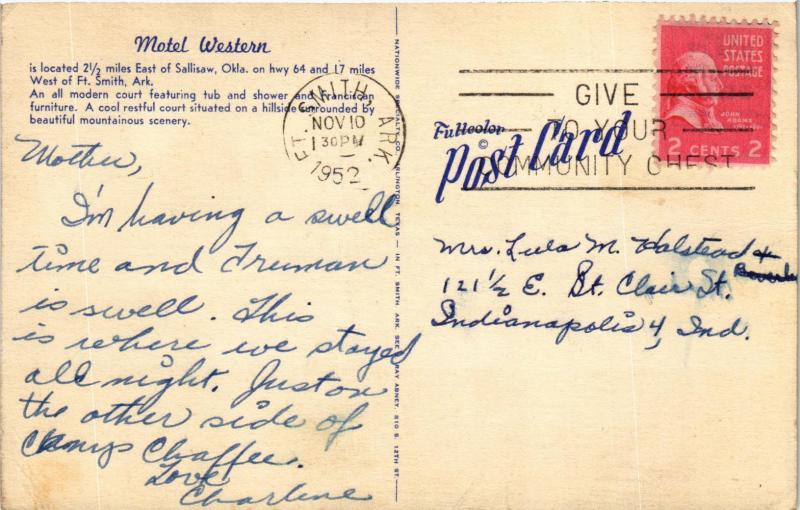 MOTEL WESTERN SALLISAW OKLAHOMA