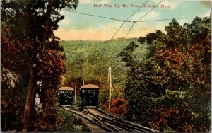 Postcard Half Way Up Mt. Tom in Holyoke, Massachusetts