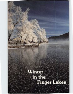 Postcard Snowy Landscapes & Crystal Blue Waters of Finger Lakes New York USA