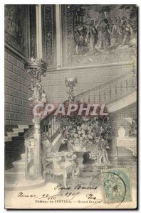 Old Postcard Chateau de Verteuil Grand Staircase