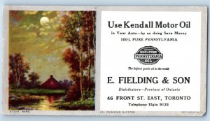 Toronto Canada Postcard Home Kendall Motor Oil E Fielding & Son Inkblotter