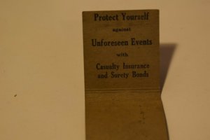 The Maryland Casualty Company Advertising 1941 20 Strike Matchbook Cover