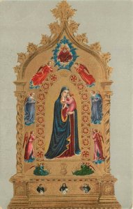 Italian Religious Art Postcard 29336 Madonna & Child, Saints Icon. B. Angelico