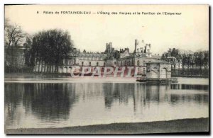Old Postcard Palais De Fontainebleau L & # 39Etang The carp and the flag of &...