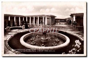 Old Postcard Deauville La Plage Fleurie Interior atrium The new bathroom