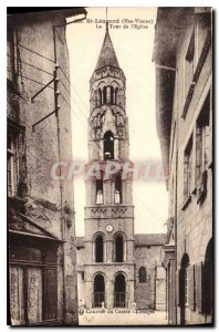 Old Postcard Haute Vienne St Leonard's Church Tower