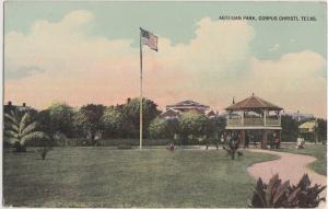 Texas Tx Postcard c1910 CORPUS CHRISTI Artesian Park Gazebo