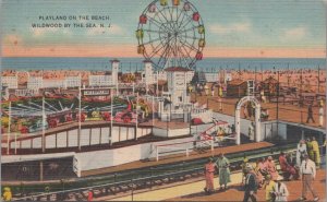 Postcard Playland on the Beach Wildwood by the Sea NJ 1948