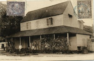 PC CPA MADAGASCAR, VATOMANDRTY, MAISON EUROPÉENNE, Vintage Postcard (b14006)