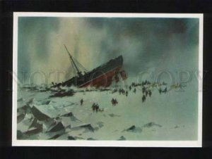 051873 North Pole Destruction steamship Chelyuskin Old PC