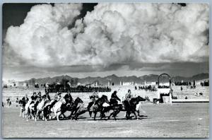 INDIAN HORSE PERFORMANCE VINTAGE REAL PHOTO POSTCARD RPPC