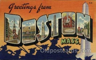 Boston, Massachusetts, USA Large Letter USA Town Unused close to perfect corn...