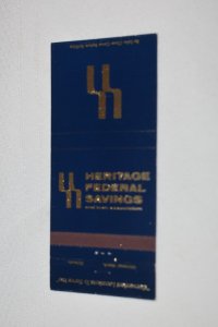 Heritage Federal Savings Datona Beach Florida 30 Strike Matchbook Cover