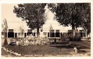 F40/ Fort Collins Colorado RPPC Postcard c1930s Davey's Auto Court