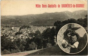 CPA Mille Bons Souhaits de Bagnéres de Bigorre (993298)