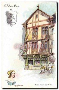 Old Postcard Old Paris Au Bon Marche birthplace of Moliere House Boucicaut