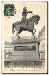 Postcard Old Orleans equestrian statue of Joan of Arc