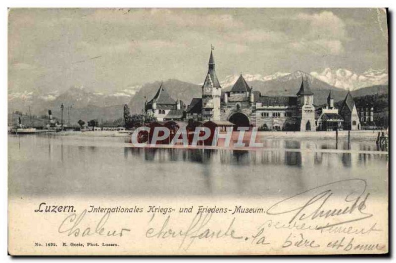 Old Postcard Luzern International Kriegs Friedens und Museum