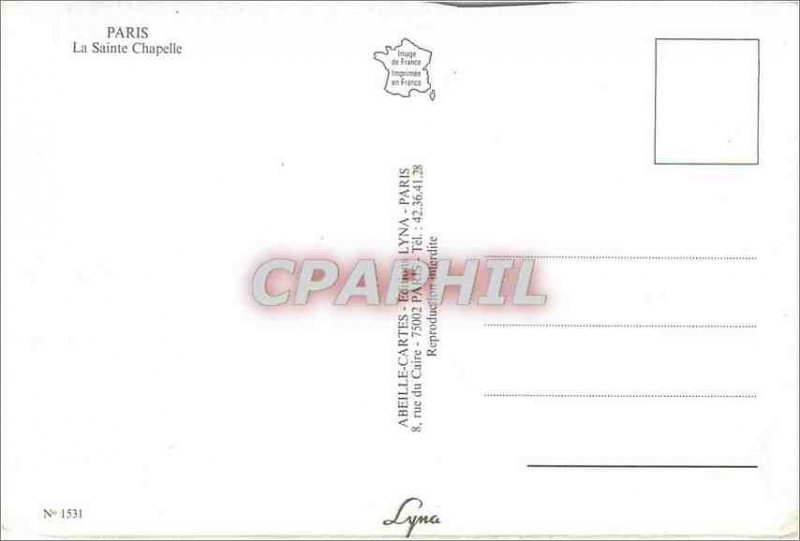 Modern Postcard Paris Sainte Chapelle
