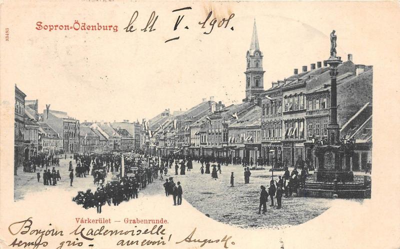 bc67154 Sopron with Procession 1901   hungary