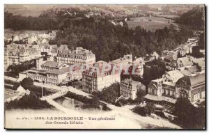 Old Postcard La Bourboule General view of the large hotels