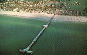 Vintage Postcard Big Pier Western Terminus Clearwater Beach Florida FL