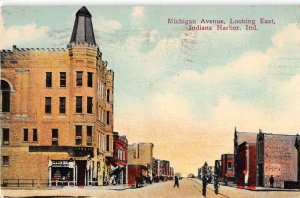 Indiana Harbor Indiana looking east down Michigan Ave antique pc ZE686425